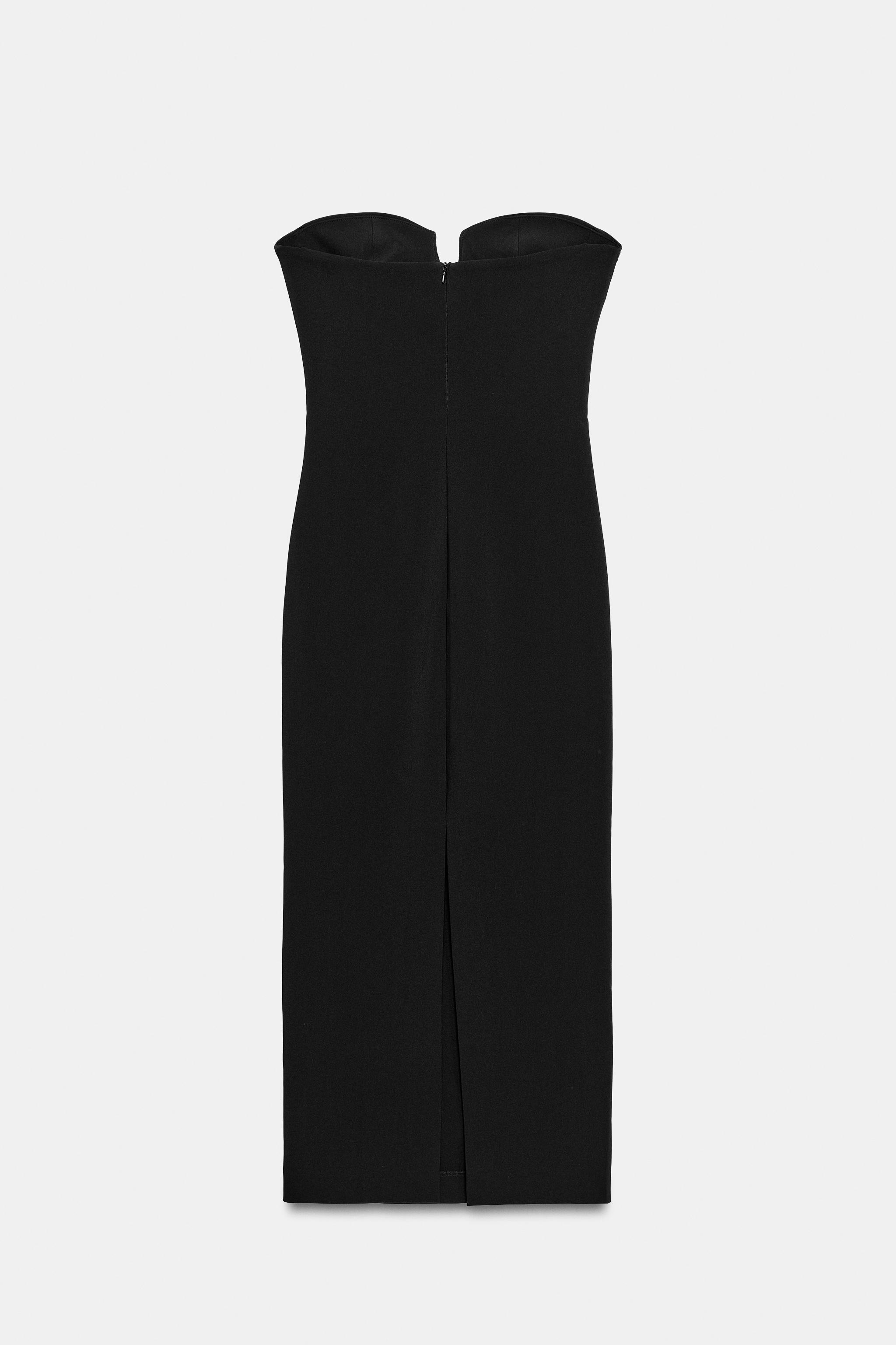 Женские платья Zara RUCHED CUTOUT MIDI DRESS — фото 8