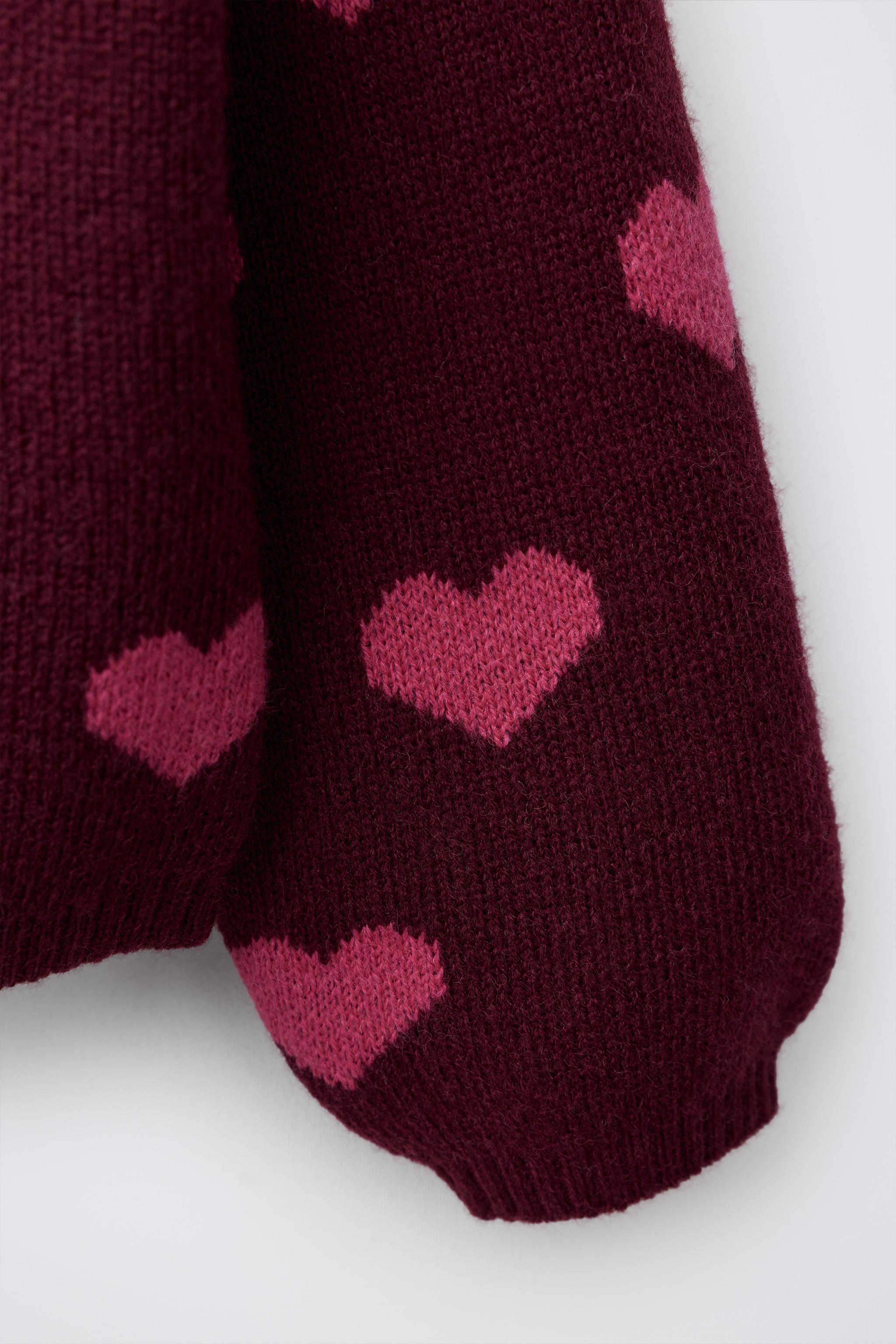 HEART PRINT CARDIGAN