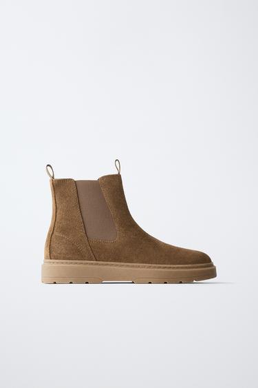 BOTÍN CHELSEA PIEL - Marrón de Zara