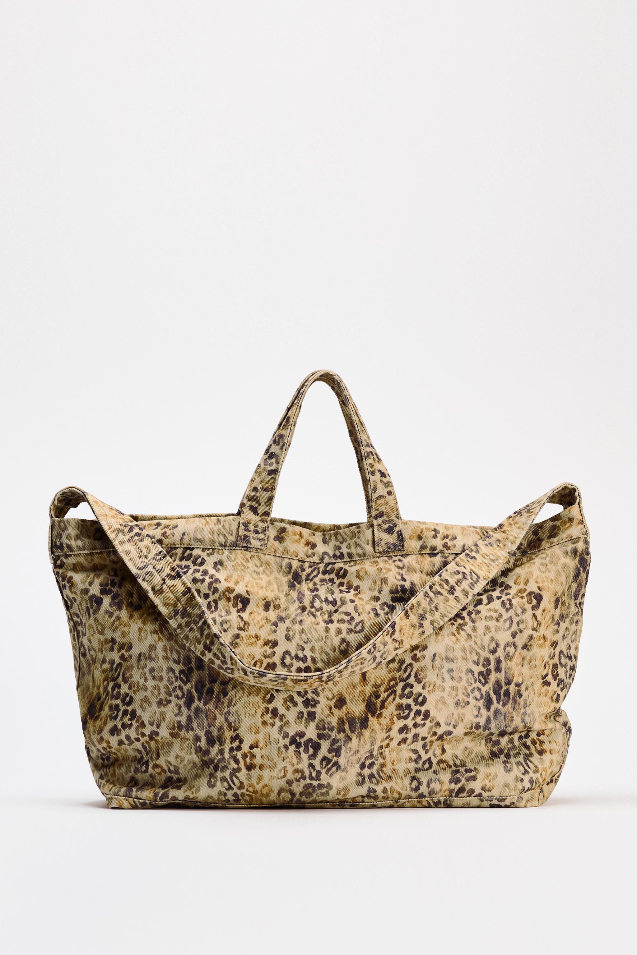 Zara animal printed messenger outlet bag (8531)