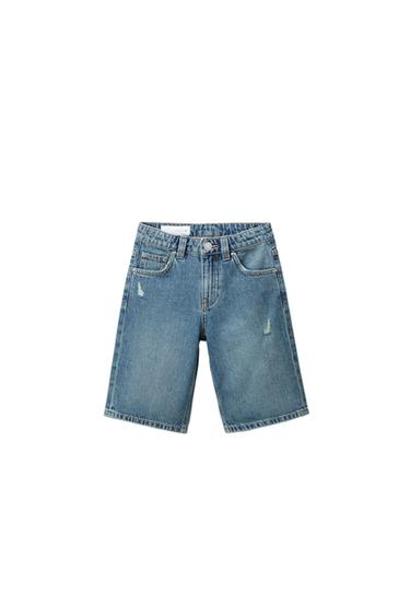 JEANS-BERMUDASHORTS IN WIDE FIT - Blau / Grün von Zara - Bild 0