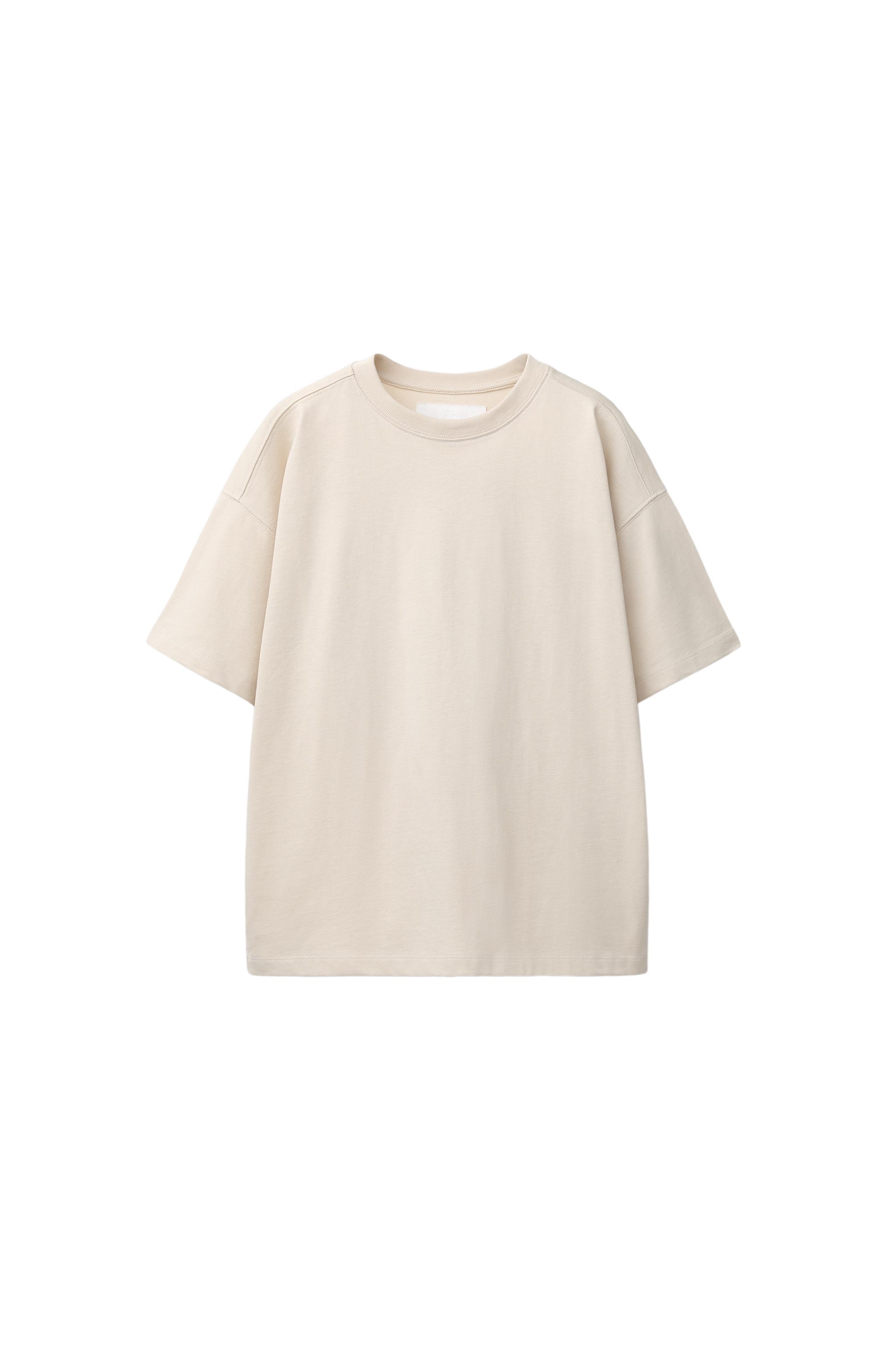 PLAIN T-SHIRT — Light sand