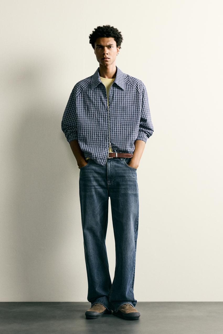 KARIERTES OVERSHIRT MIT STRUKTUR