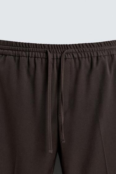 PANTALON JOGGER À TAILLE CONFORTABLE - Chocolat de Zara - Image 8