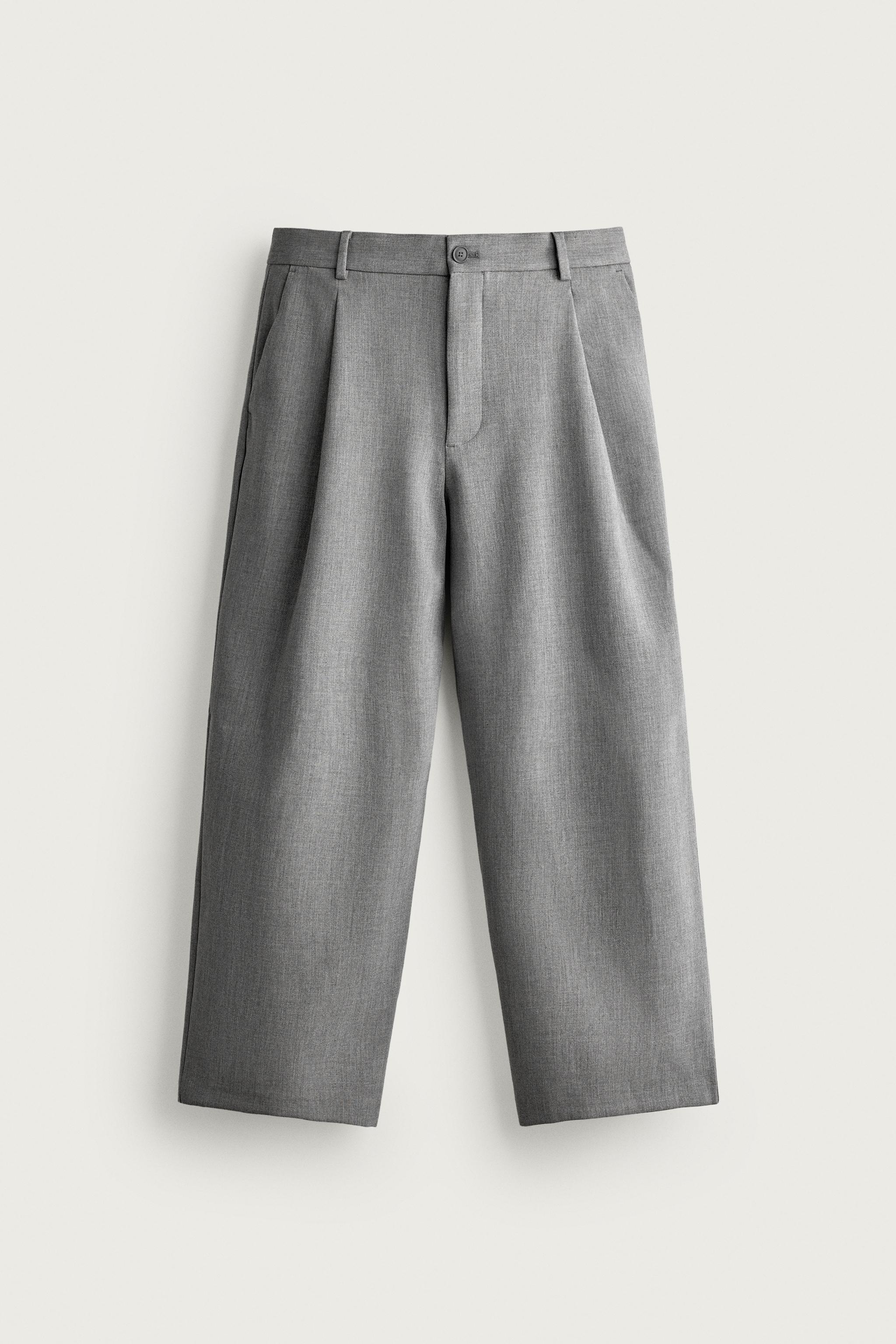 PANTALON COUPE DÉCONTRACTÉE À PLIS