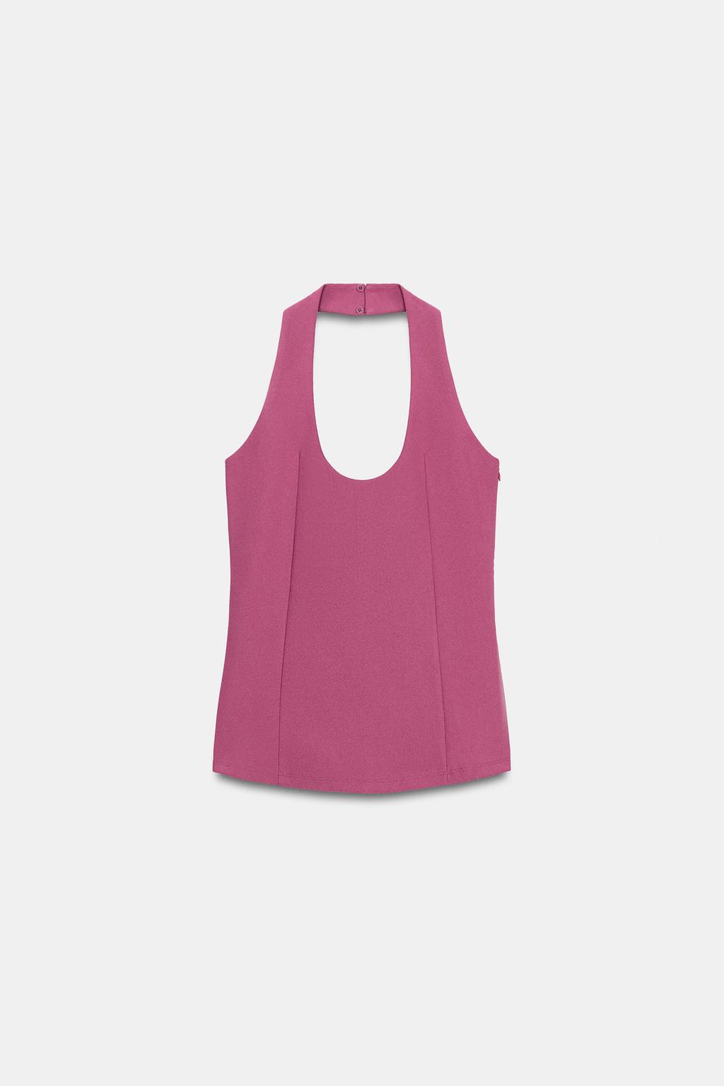CREPE HALTER TOP