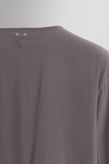 TECHNICAL TEXTURED T-SHIRT - Purple by Zara - Image 11