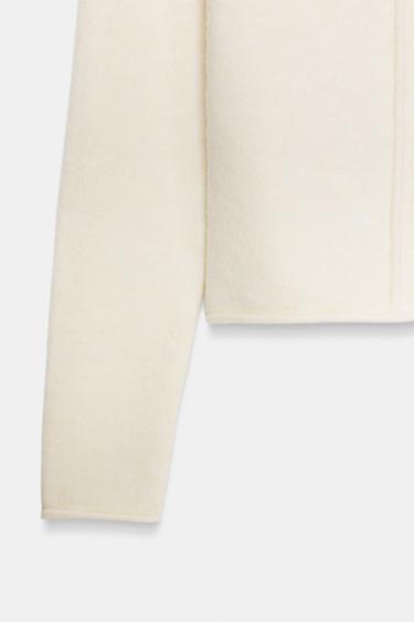PULL EN MAILLE SOFT À NERVURE - Blanc cassé de Zara - Image 5