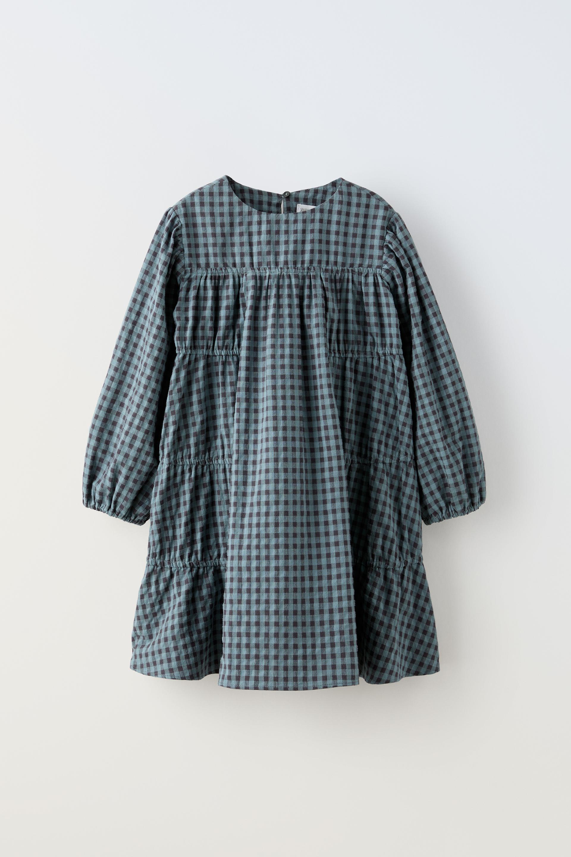 GINGHAM DRESS - blue/black | ZARA Australia