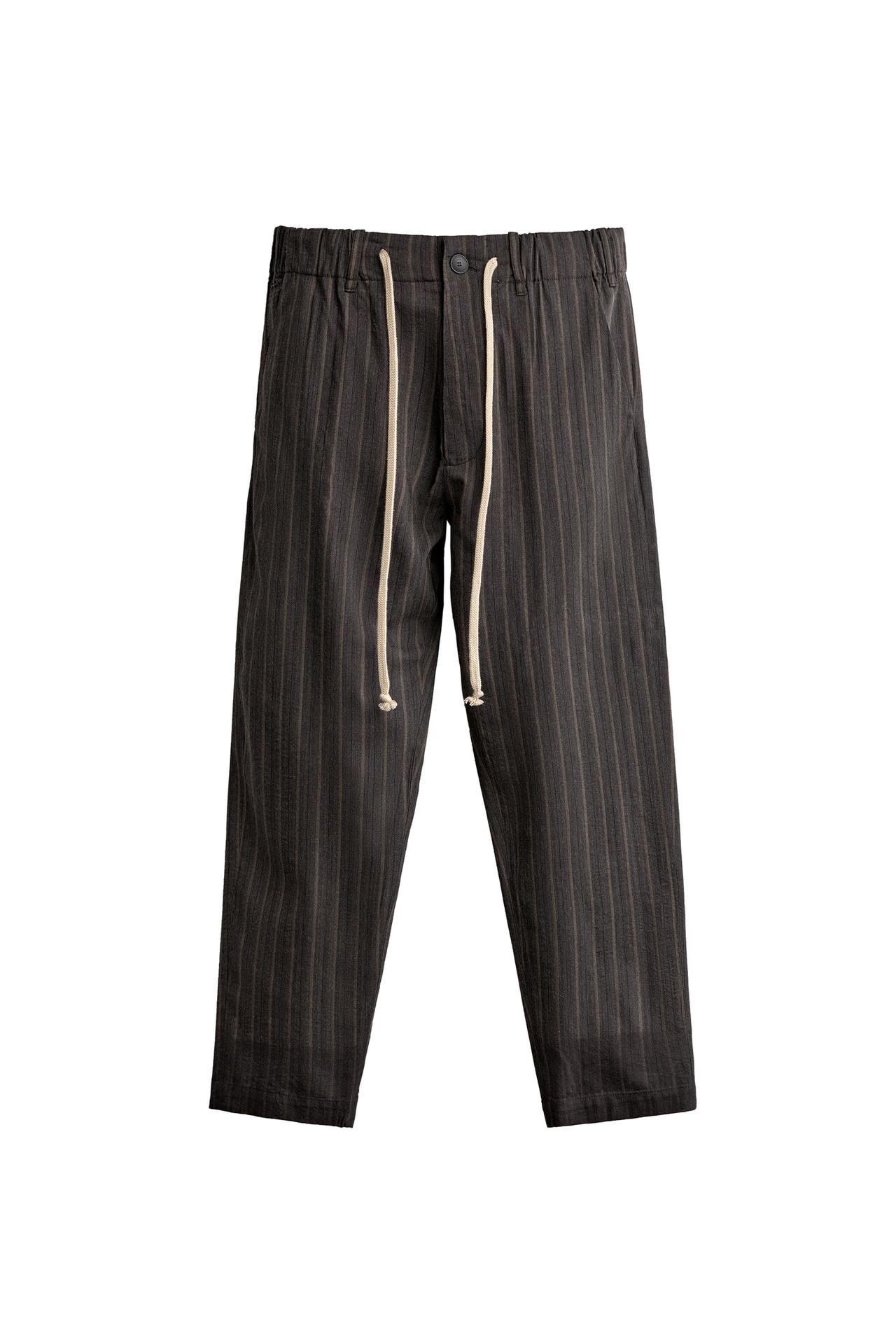 STRIPED RELAXED FIT TROUSERS