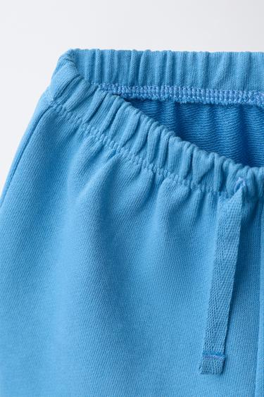 SHORT BRODÉ À PALMIER - Bleu de Zara - Image 2
