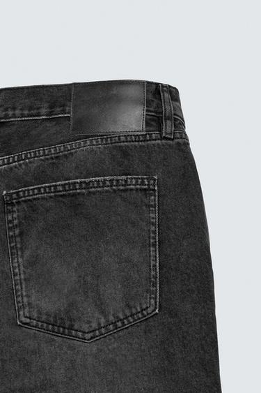 FLARE FIT JEANS WITH SPLIT HEM - Charcoal by Zara - Image 10