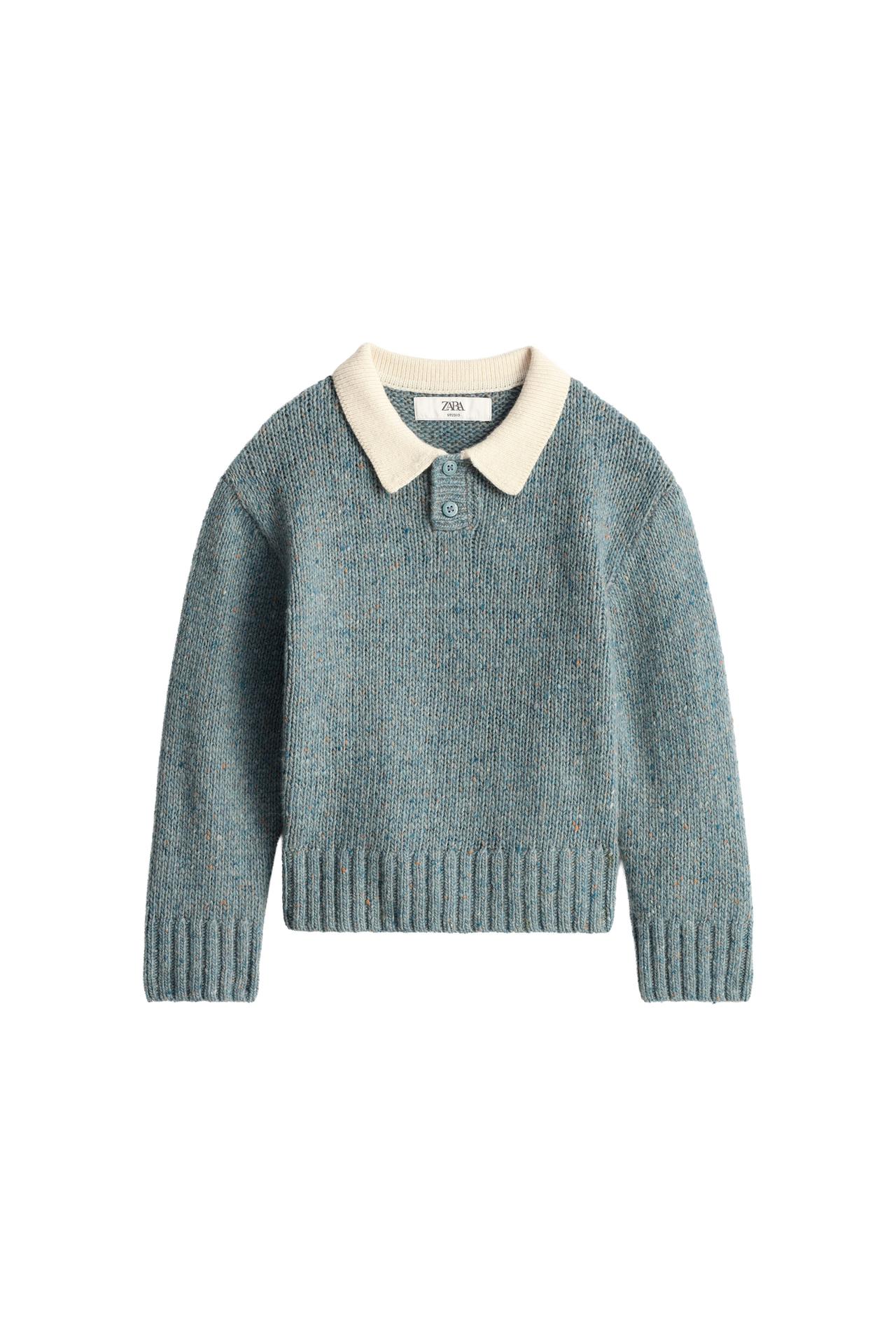Limited Edition Wool Blend Knit Polo Jumper