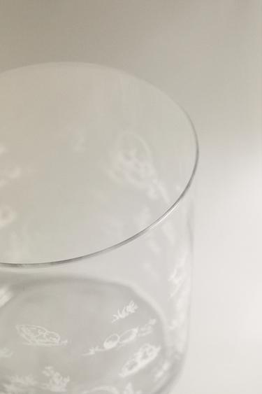 TOILE GLASS TUMBLER - White by Zara - Image 2