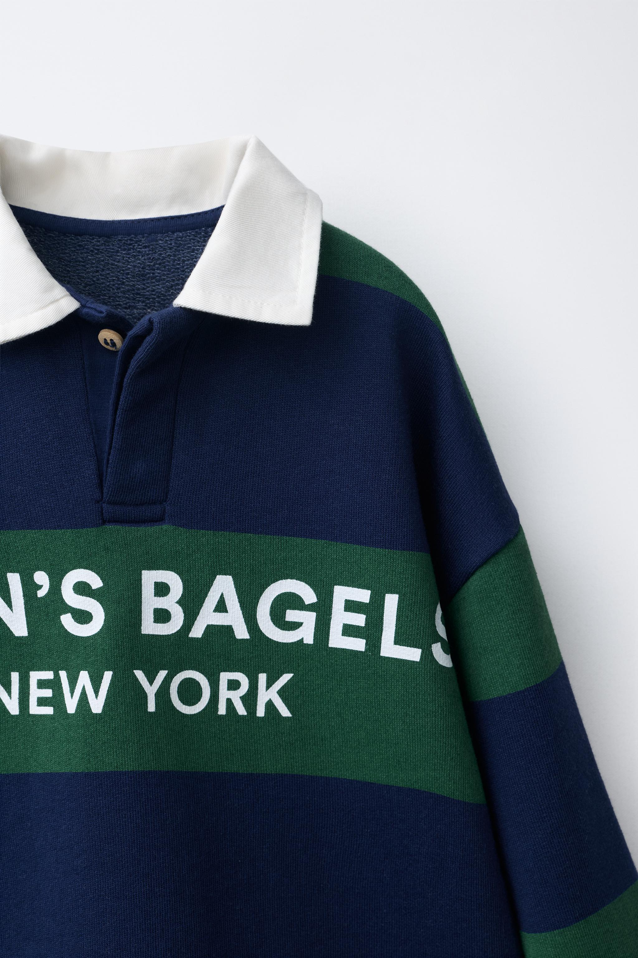 LEON'S BAGELS ® STRIPED POLO SHIRT