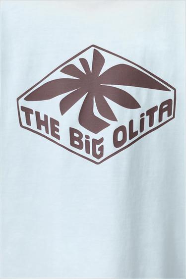 LOGO PRINT T-SHIRT - Aquamarine by Zara - Image 3