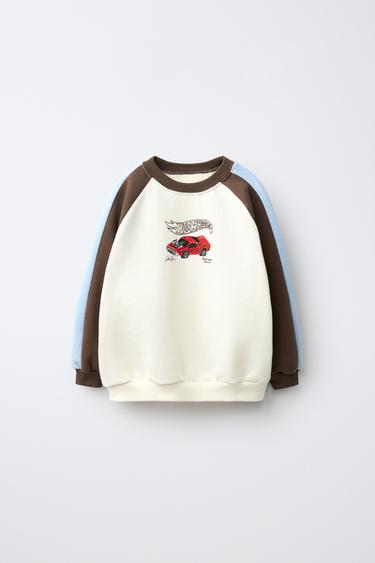 PULOVER Z RAGLAN ROKAVI HOT WHEELS MATTEL © - Ekru barva de Zara - Slika 0