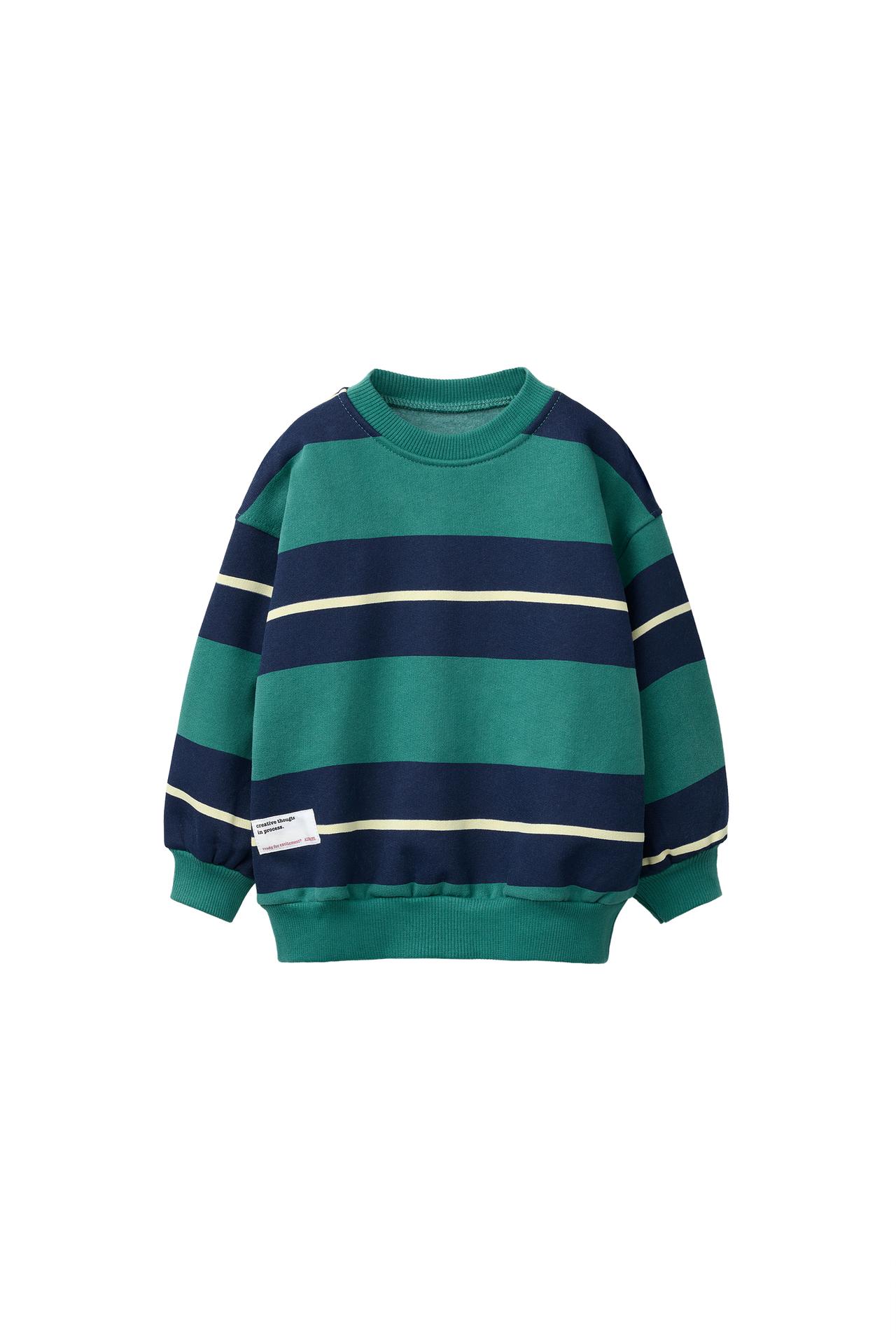 STRIPE PRINT SWEATSHIRT