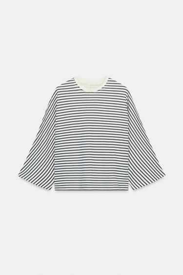 OVERSIZE STRIBET T-SHIRT - striber fra Zara