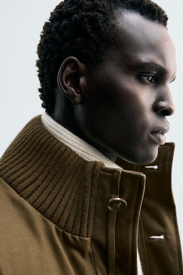 COTTON PADDED JACKET - Khaki by Zara - Image 5