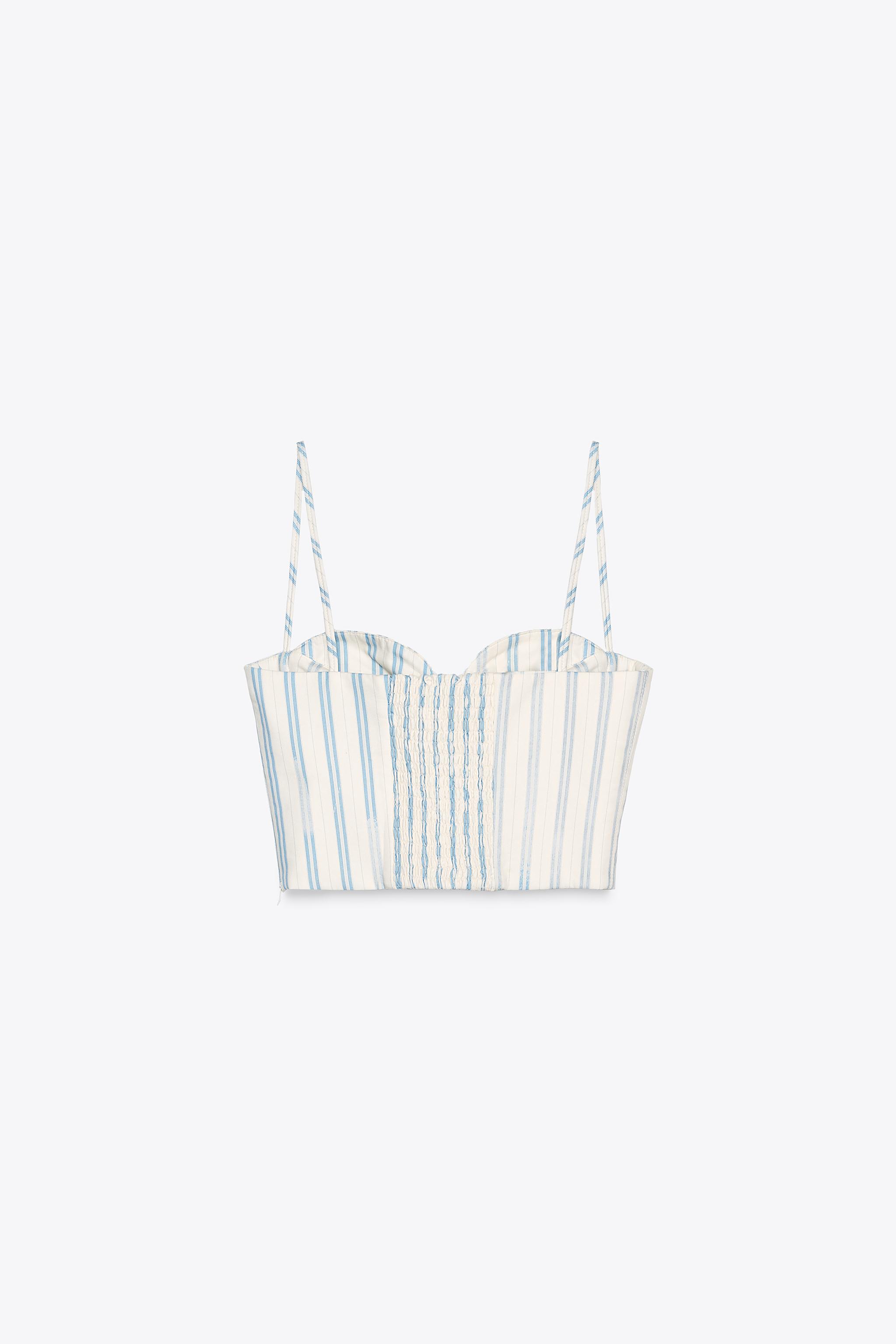 ZW COLLECTION STRIPED CORSET TOP - striped | ZARA Canada