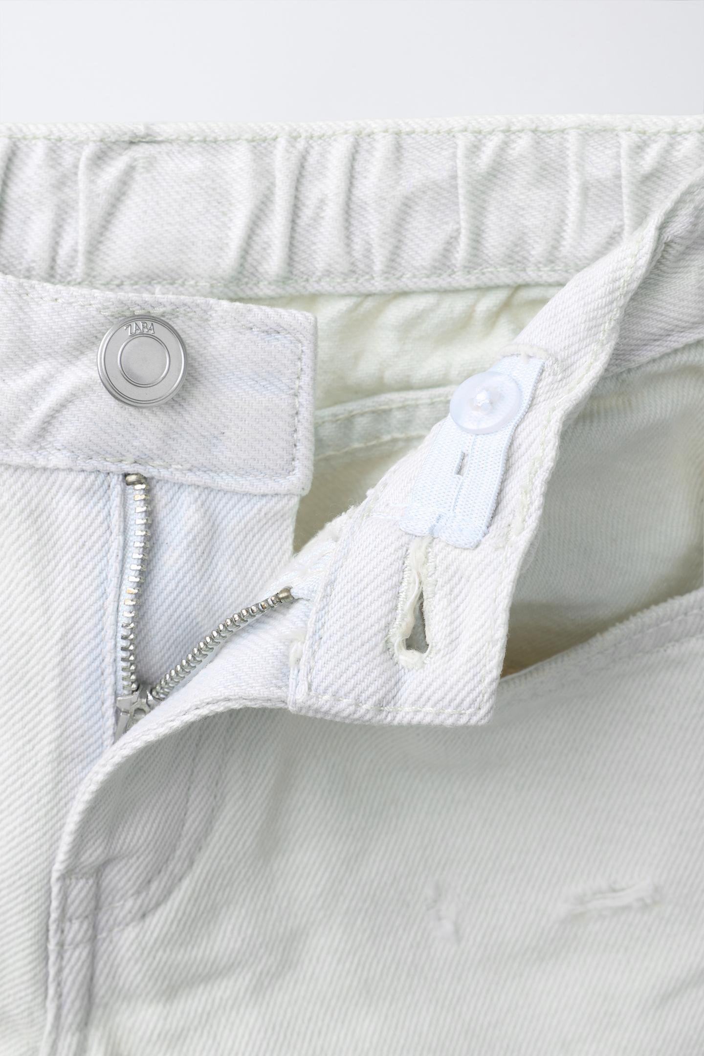 Детские шорты Zara Ripped Denim Shorts, цвет: Небесно-голубой — фото 3