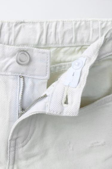 SHORT EN JEAN DÉCHIRÉ - Bleu ciel de Zara - Image 2