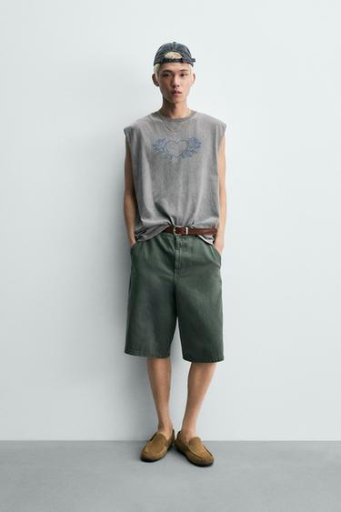 Zara RELAXED FIT STIILIS VARRUKATETA SÄRK - Hall - Pilt 0