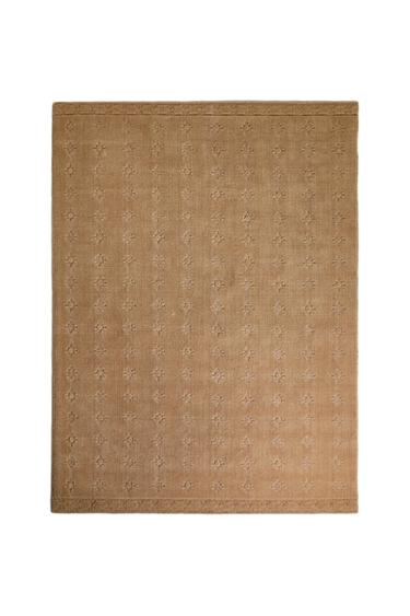 DIAMOND WOOL RUG - Beige by Zara