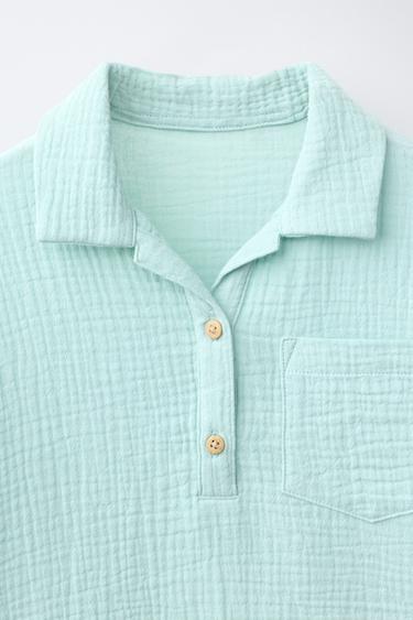 6-14 ÅR/ PYJAMAS MED TEKSTUR OG LOMME - havgrøn fra Zara