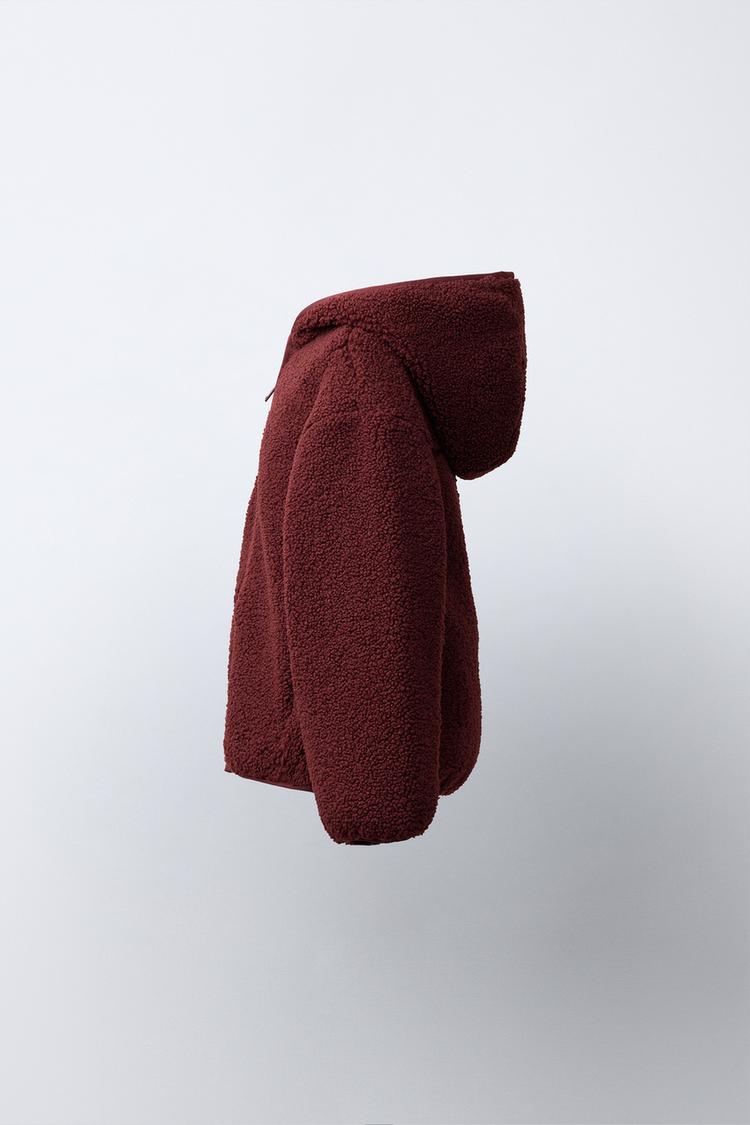 Chaqueta con capucha de pelo sintético 3