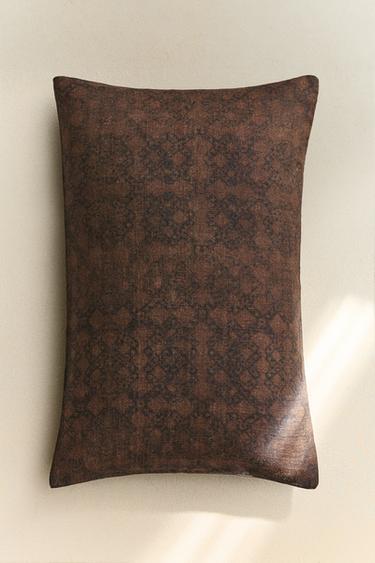 LINEN CUSHION COVER - Brown by Zara - Image 5