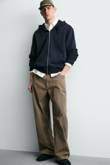 PANTALON COUPE CURVED - Kaki de Zara - Image 5