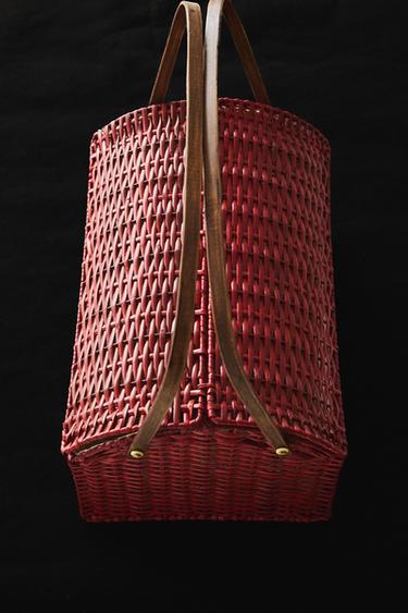 RATTAN PICNIC BASKET - Red by Zara - Image 4