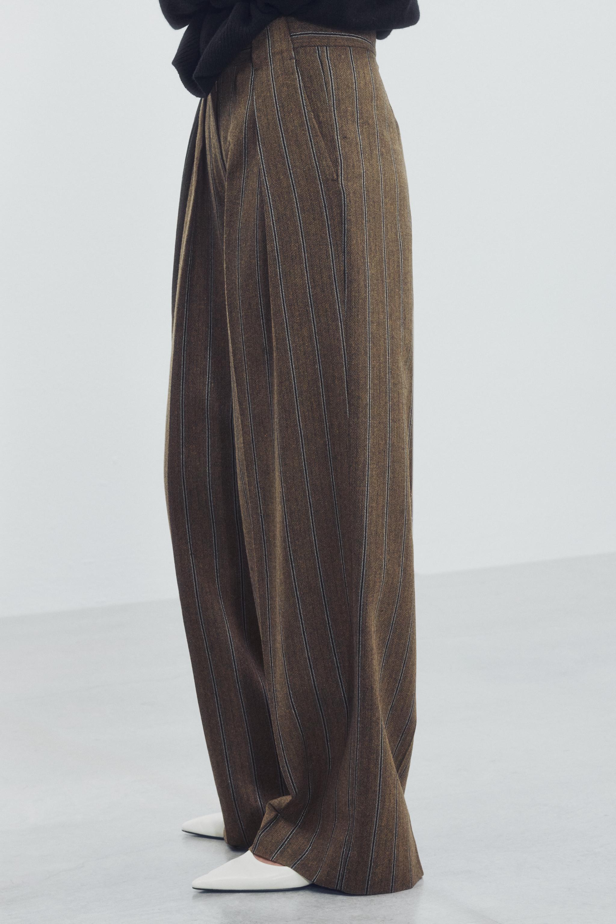 PANTALON À RAYURES ET CHEVRONS ZW COLLECTION
