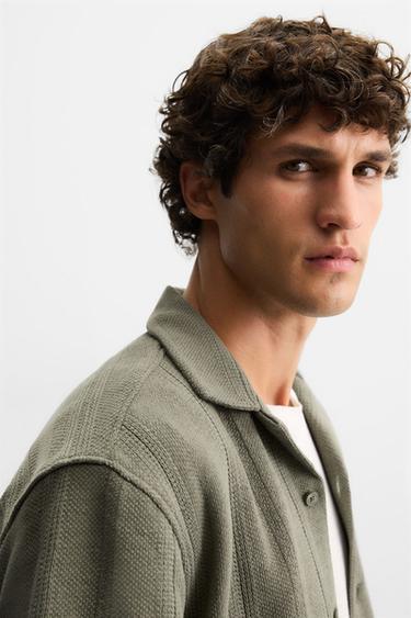 TEXTURED JACQUARD SHIRT - Mid-green by Zara - Image 4