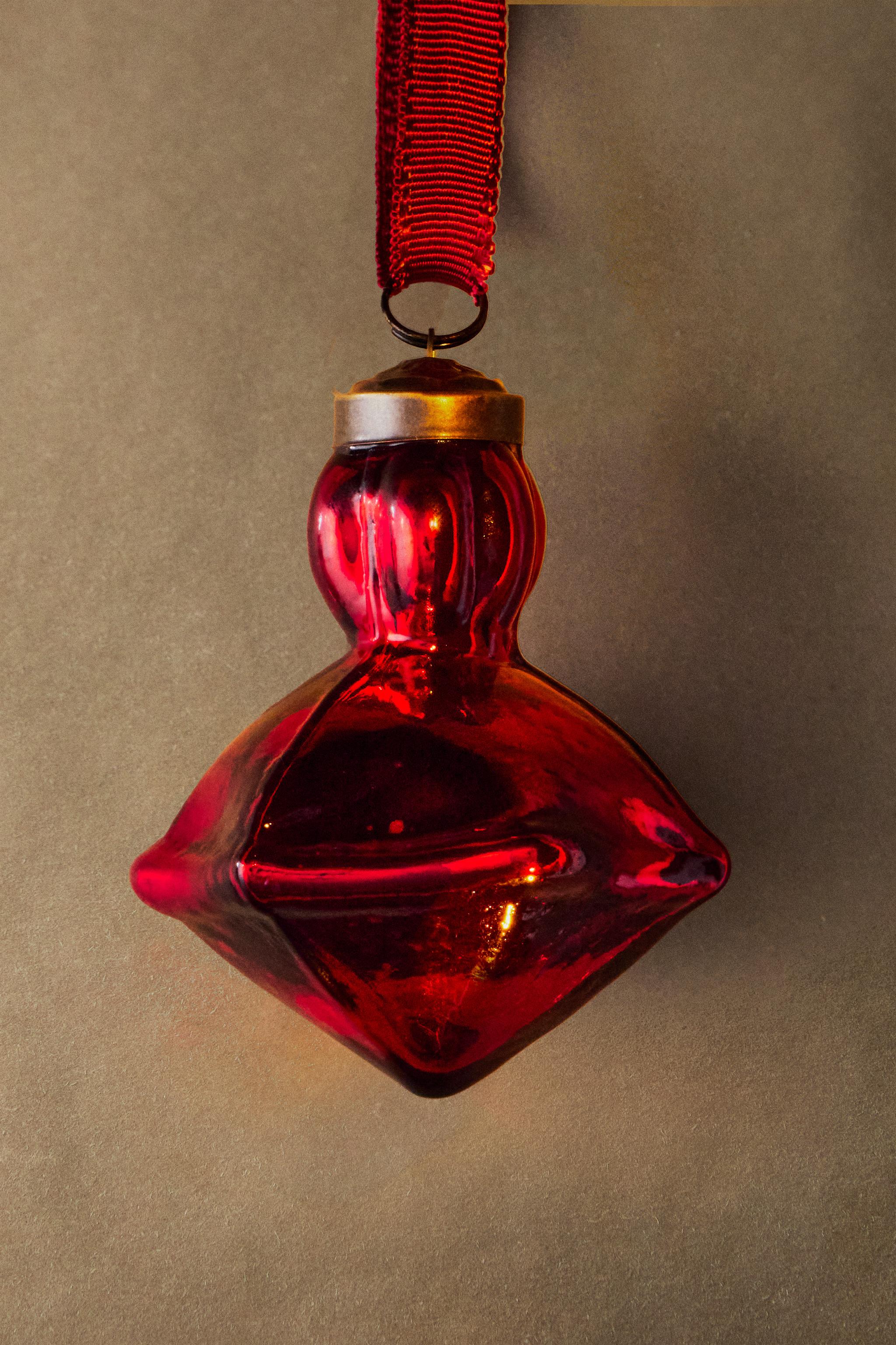 Glass Spinning Top Christmas Tree Decoration