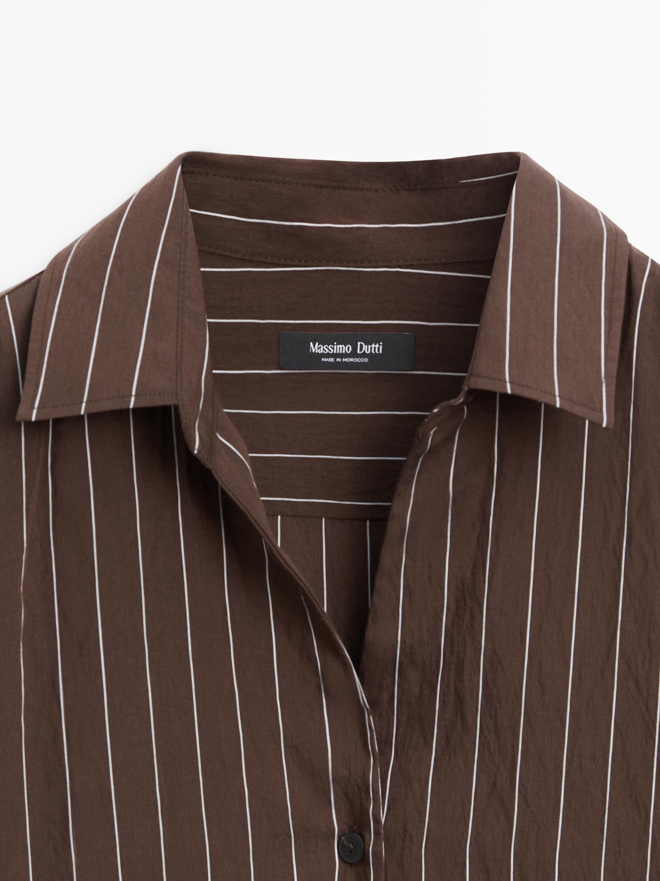 Chemise rayée avec foulard