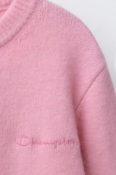 GILET EN MAILLE À PIÈCES CHAMPION ® X ZARA - Rose de Zara - Image 2
