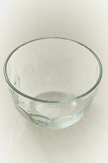 HAMMERED GLASS BOWL - Transparent by Zara