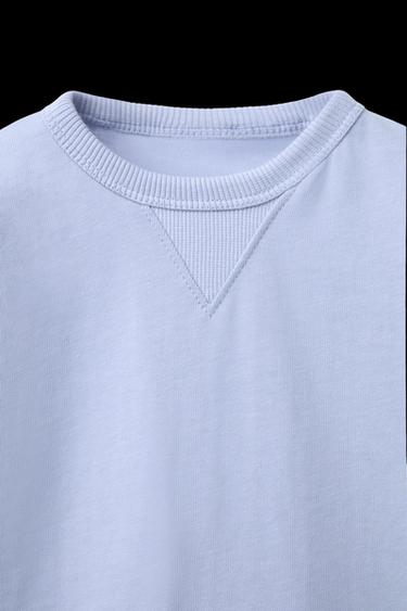 CONJUNTO JOGGING CAMISETA Y BERMUDA LISA - Azul claro de Zara