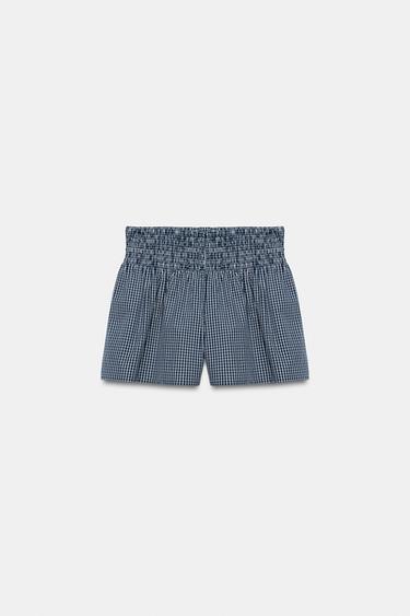 GINGHAM SHORTS - Navy blue by Zara - Image 6