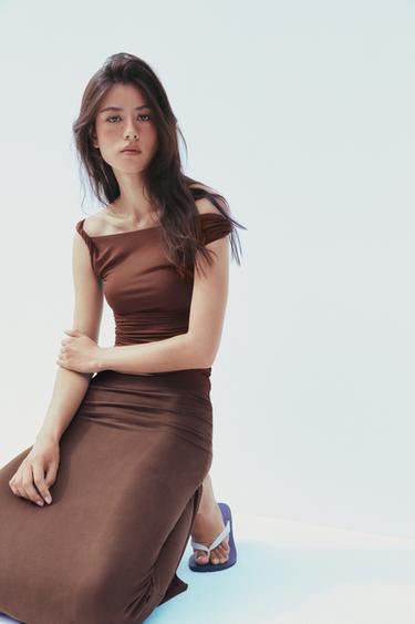 TWISTED STRAP TOP - Chocolate by Zara - Image 2
