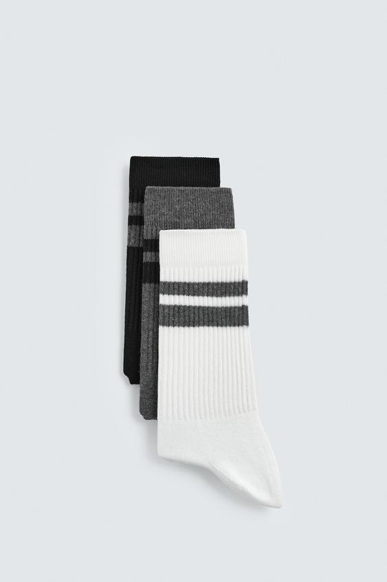 3-PACK STRIPED SOCKS