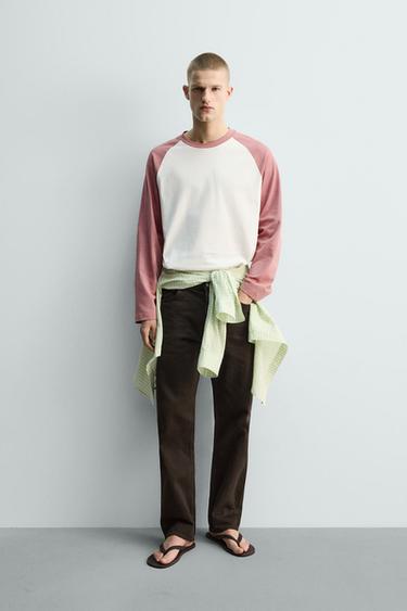 CAMISETA COLOR BLOCK LIMITED EDITION - Blanco / Rosa de Zara - Imagen 0