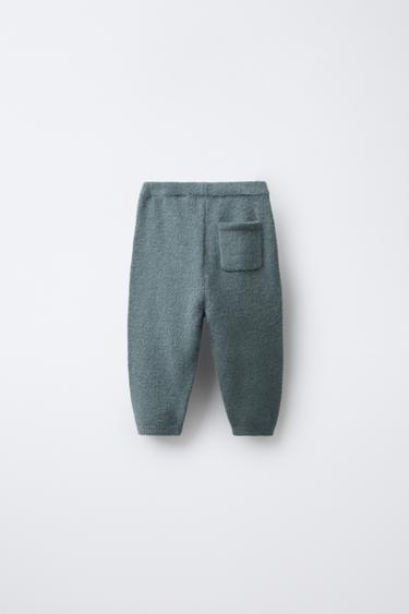 PANTALON JOGGING EN MAILLE - Bleu / Gris de Zara - Image 1