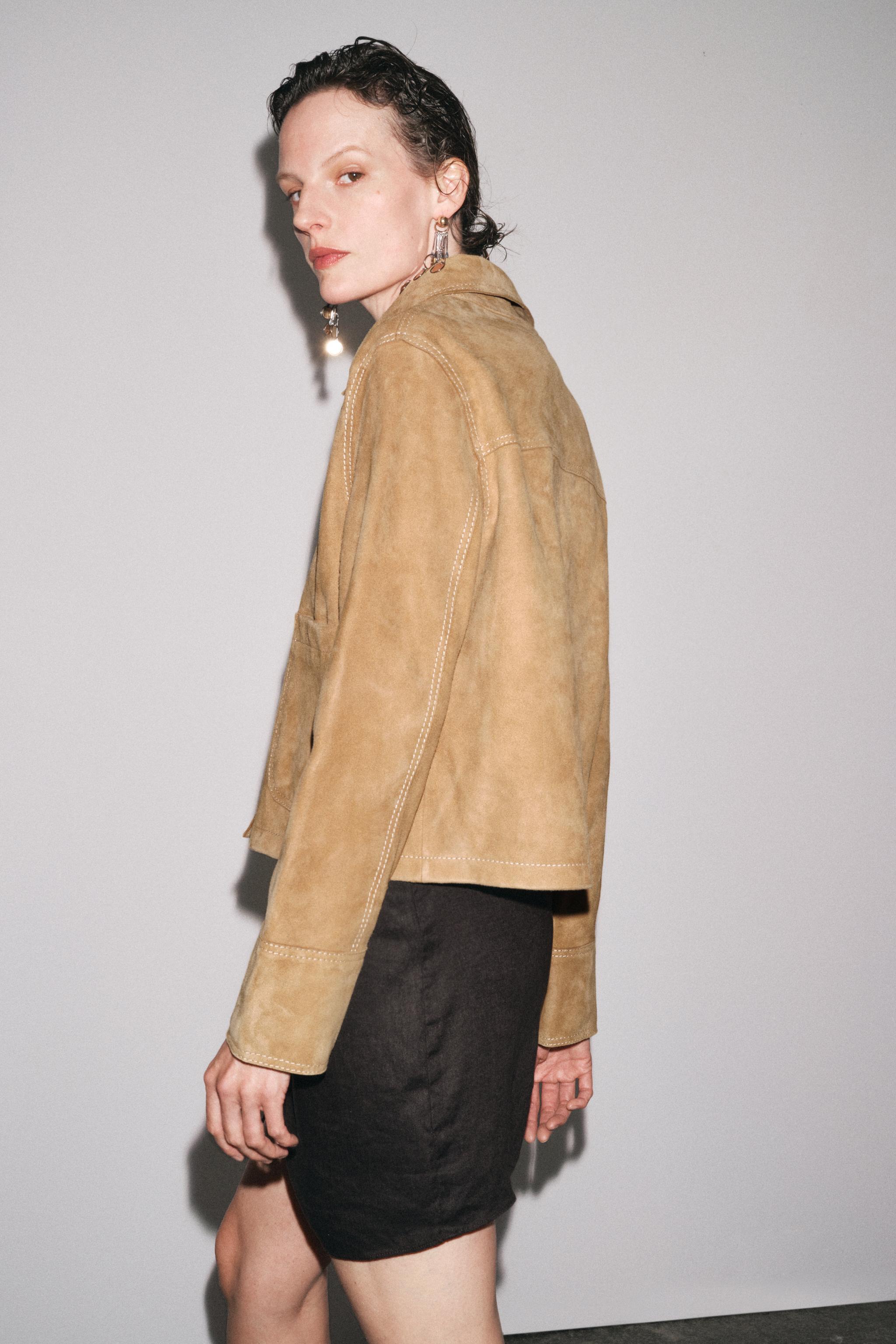 ZARA - ZARA イリディセンテイブ ブルゾン ザラ ショート