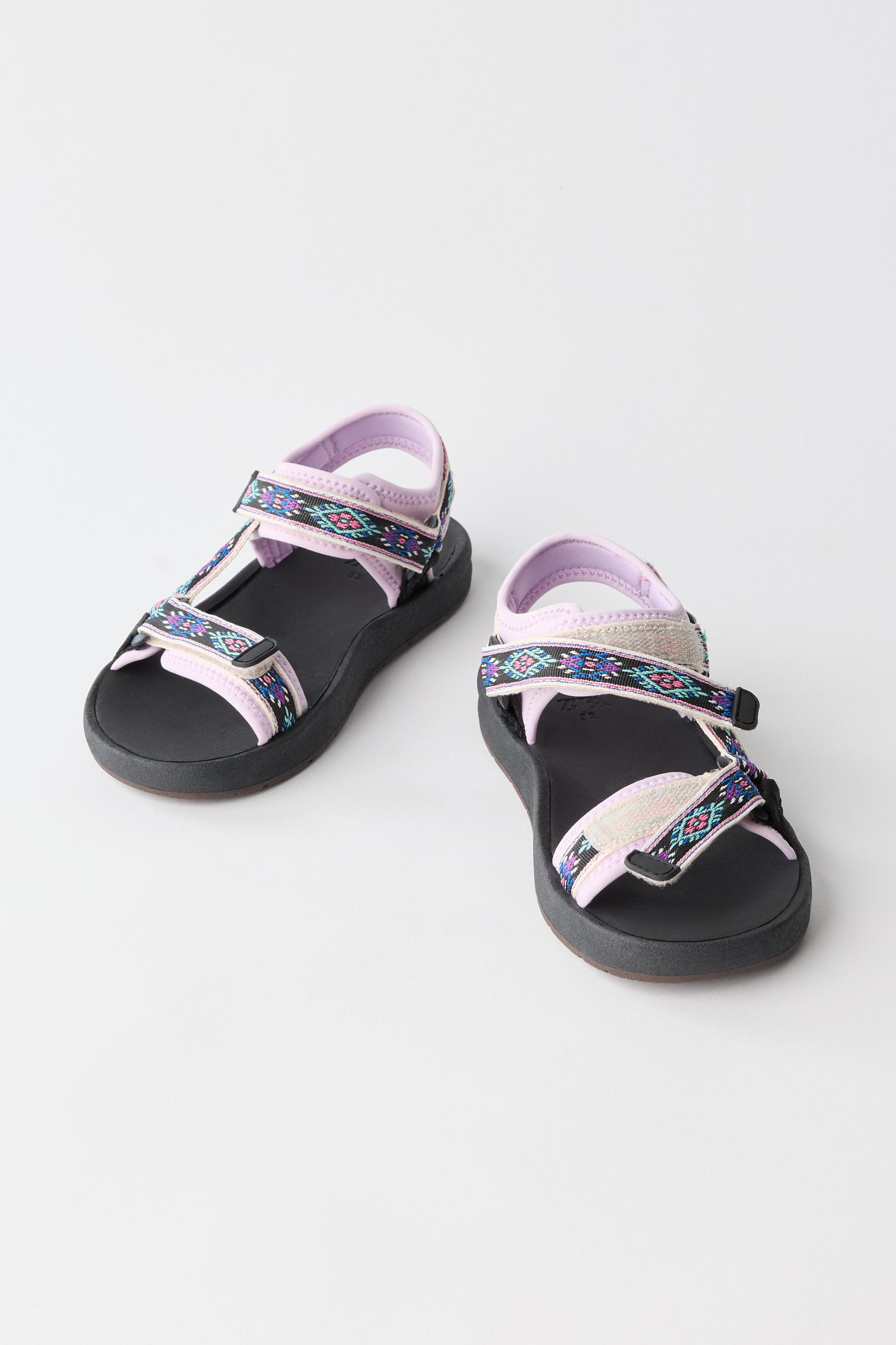 EMBROIDERED TECHNICAL SANDALS