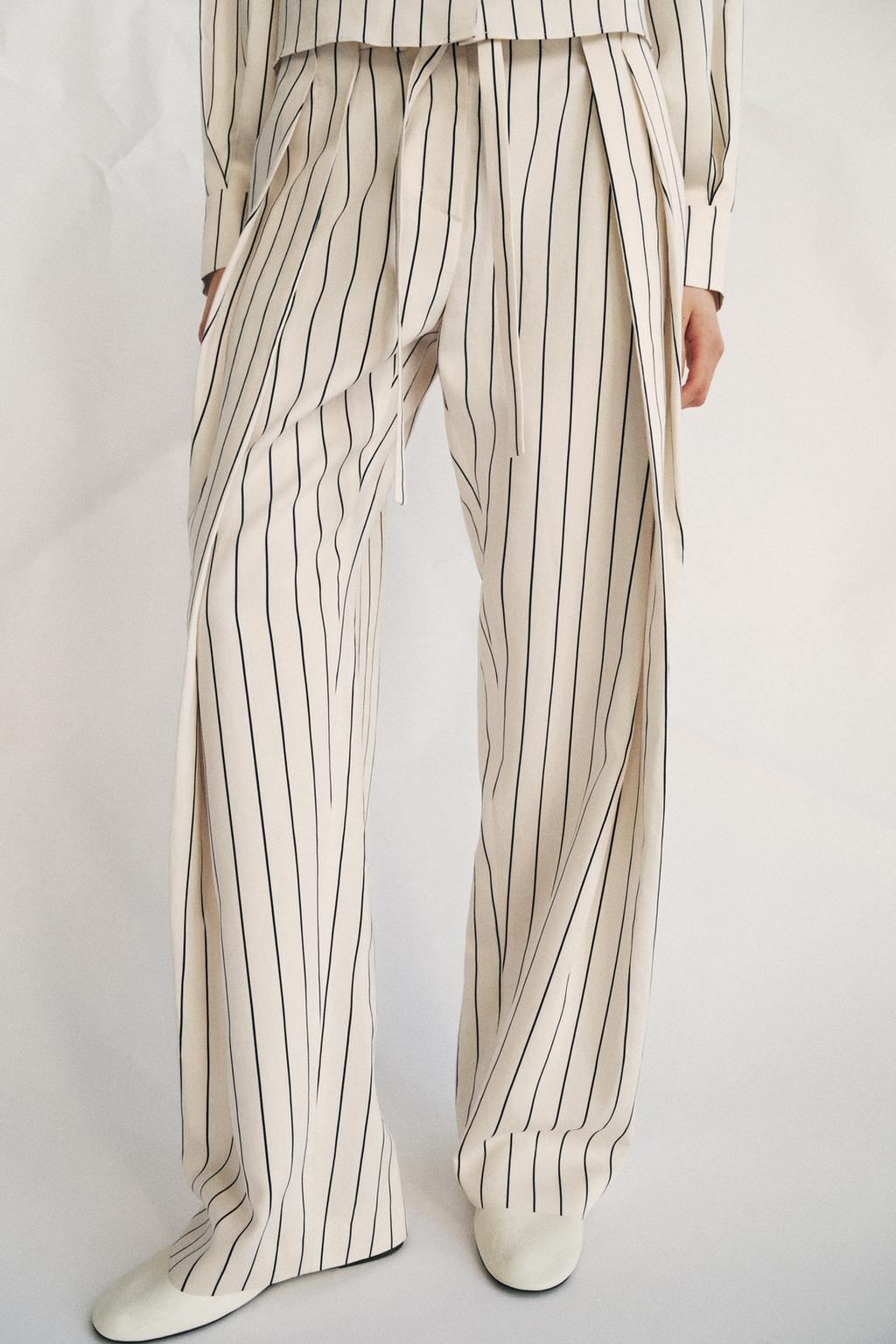 STRIPED PLEATED PANTS ZW COLLECTION - image 2