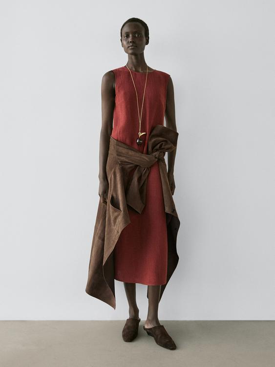 100% linen midi dress from Zara - $130